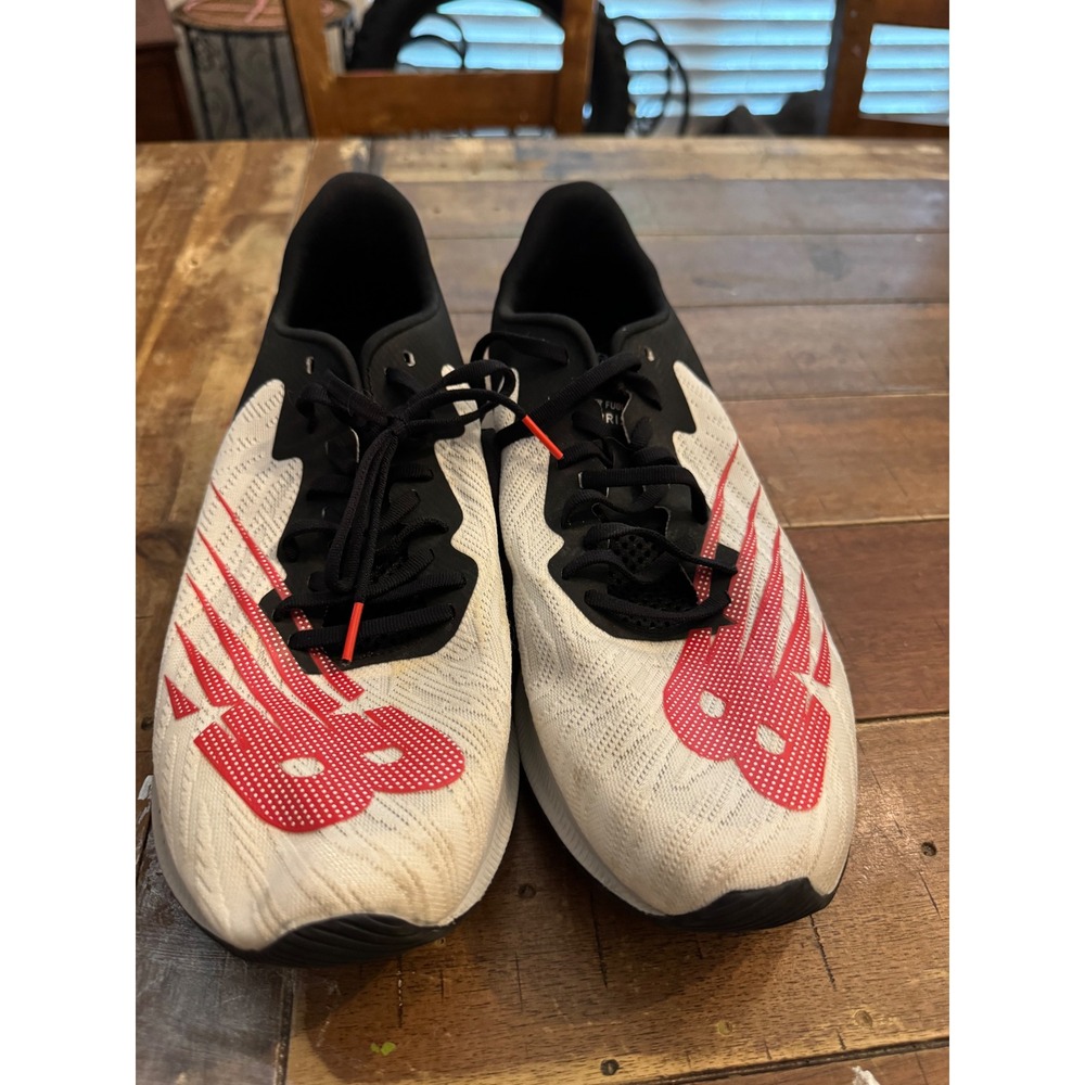New Balance FuelCell Prism White Black Red Running Shoes MFCPZSC Mens 10.5 2E